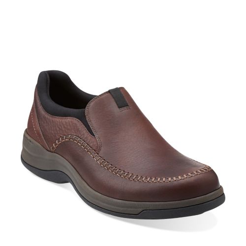 Portland2 Easy Brown Leather - Mens Narrow Width Shoes - Clarks