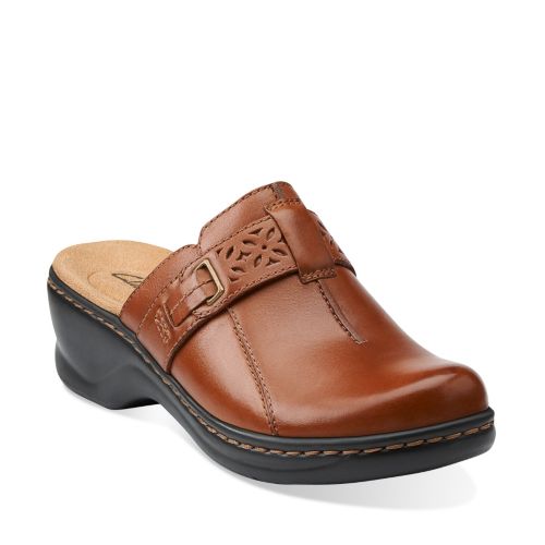 Lexi Thyme Tan Leather - Clogs for Women - ClarksÂ® Shoes - Clarks
