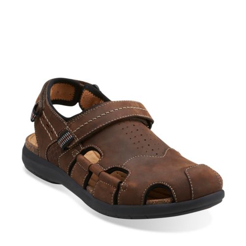 Un.Bryman Bay Brown Leather - Mens Wide Width Shoes - Clarks