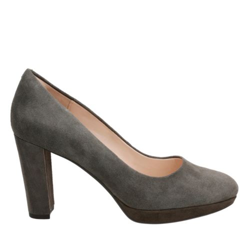 dark grey suede heels