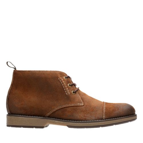 hinman mid dark tan suede