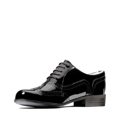 clarks ladies black brogues