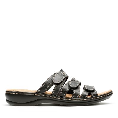 clarks black flat sandals