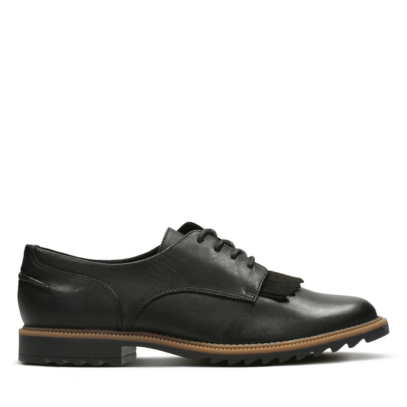 Griffin Mabel Black Leather - Clarks Women's Shoes - Clarks® Shoes Official  Site | Clarks