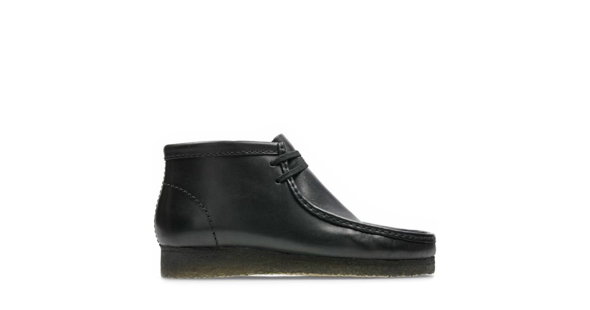 Wallabee Boot Black Leather - Clarks® Shoes Official Site | Clarks