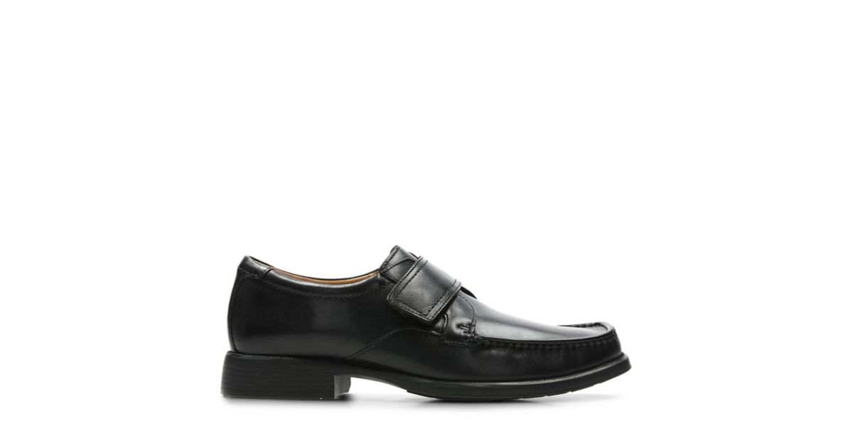 Huckley Roll Black Leather | Clarks