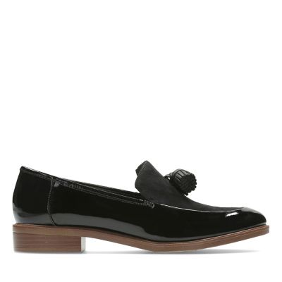 clarks flux spring black leather