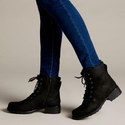 Orinoco Spice black lace up boots | Clarks