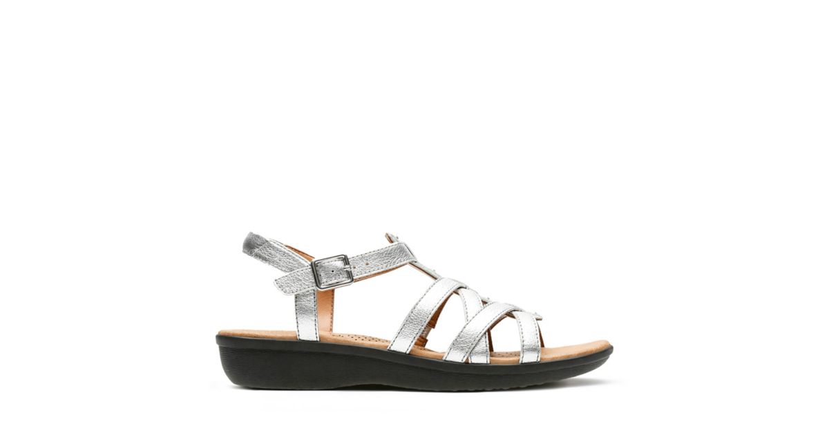 Teoría básica Discriminar Destierro Women's Manilla Bonita Silver Leather Sandals | Clarks