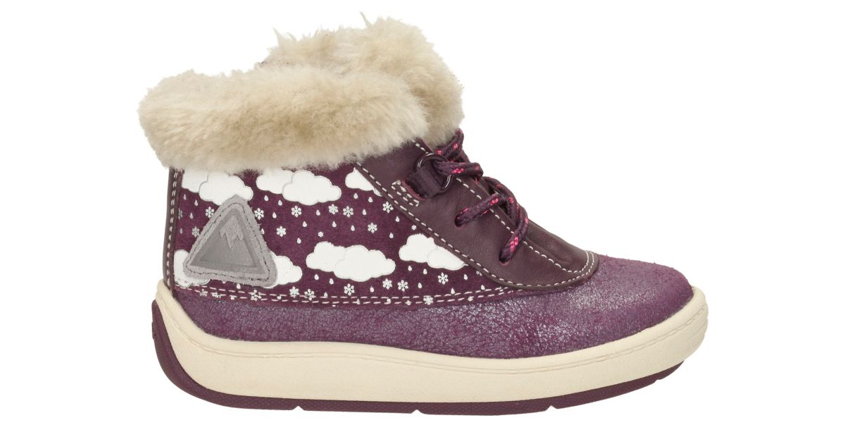 Maxi Fun Fst Purple Leather Girls Shoes Clarks® Shoes