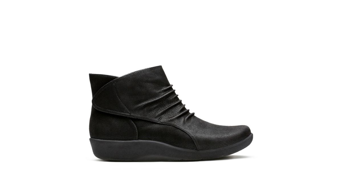 Sillian Sway Black Synthetic Nubuck - Women's Heels - Clarks® Shoes ...