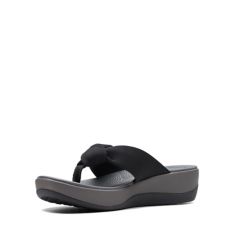 Arla Glison Black Fabric - Women's Flip Flop Sandals - Clarks 