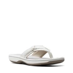 Breeze Sea White Synthetic- Women's Sandals- Clarks® Shoes 
