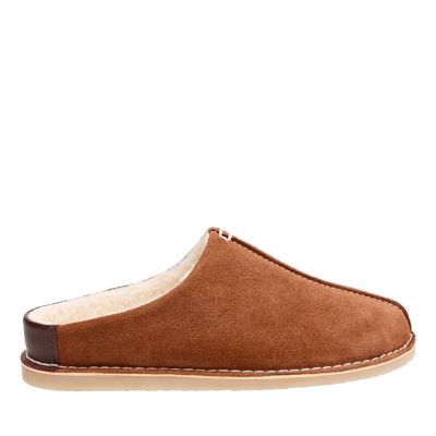 clarks mens leather mules