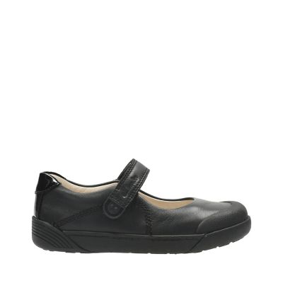 clarks black girls shoes