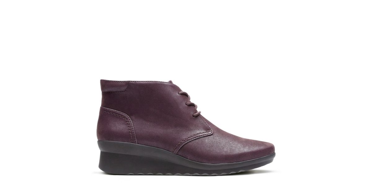clarks caddy belle aubergine