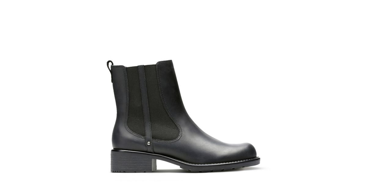 Orinoco Club Black Leather - Women's Booties & Ankle Boots - Clarks ...