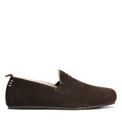 clarks mens leather mule slippers