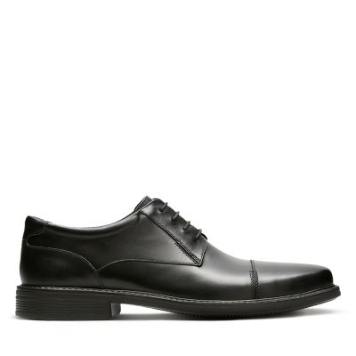 clarks coling boss black leather