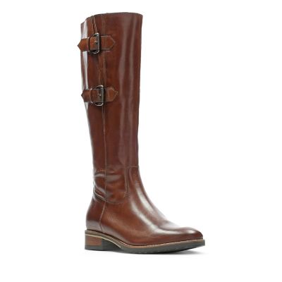 clarks tall boots wide calf