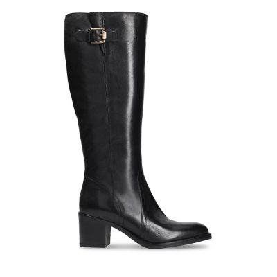 clarks knee high black boots