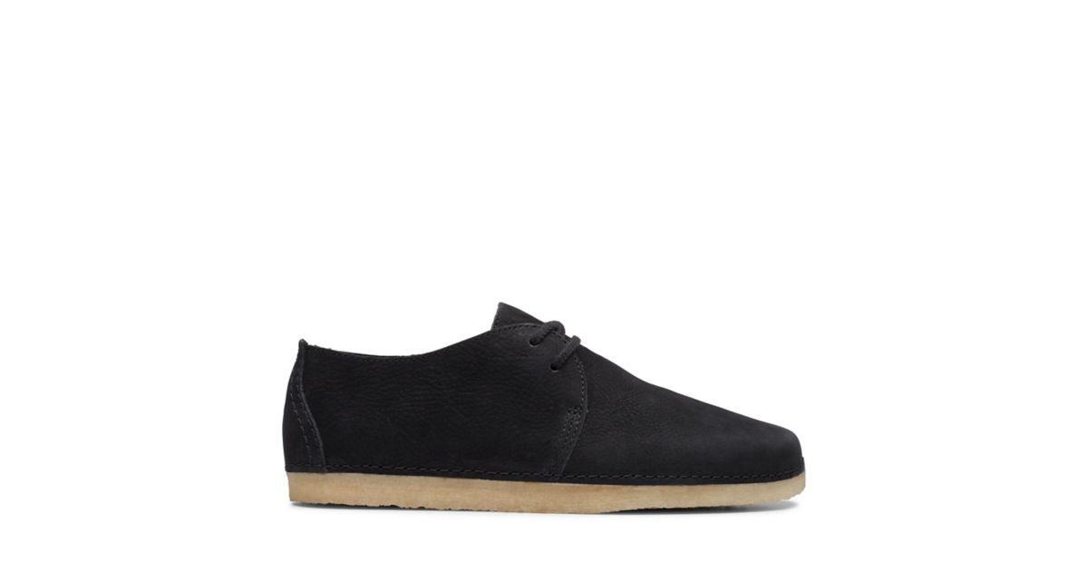clarks ashton black suede
