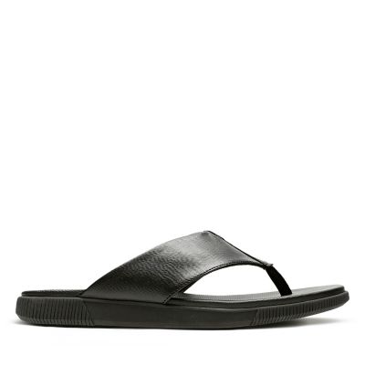 Vine Oak Black Leather - Men's Sandals 