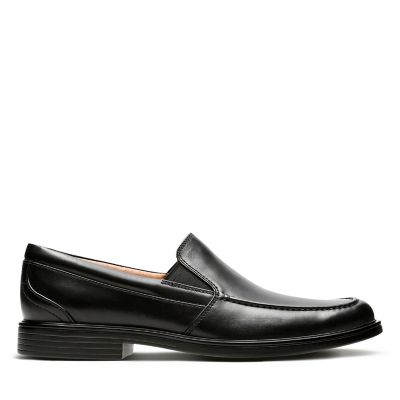 Un Aldric Slip Black Leather - Men's 