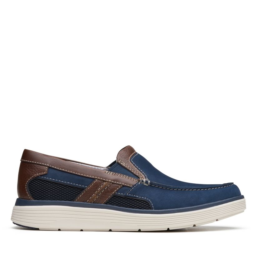 Un Abode Free Navy Nubuck Men S Unstructured Shoes Clarks