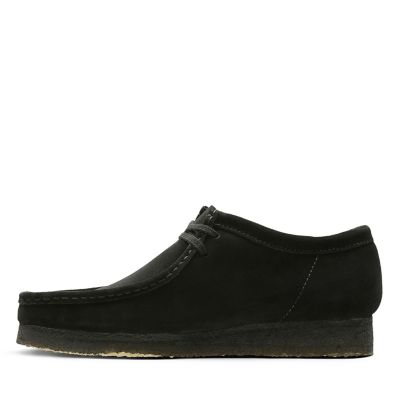 clarks wallabee low black