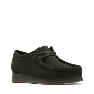 clarks wallabees black sale