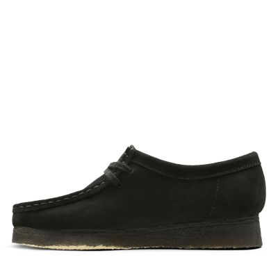 clarks wallabees black suede