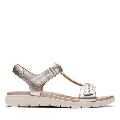 clarks silver sandals