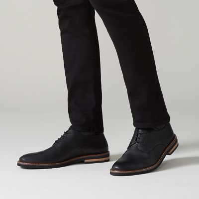 Dezmin Plain Black Leather - Men's 