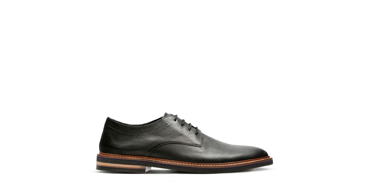 Dezmin Plain Black Leather - Men's Oxford Shoes - Clarks® Shoes ...