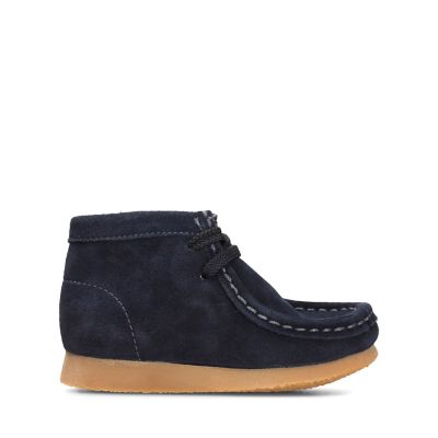 clarks wallabees navy blue suede