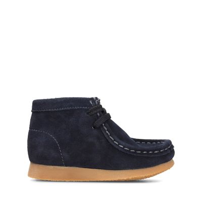 navy blue wallabees