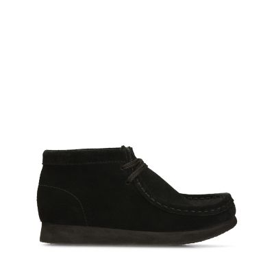 Wallabee Boot. Black Suede- Kids 