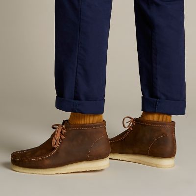 clarks wallabees beeswax mens