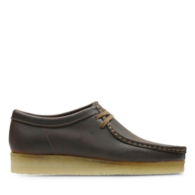 brown leather clarks wallabees