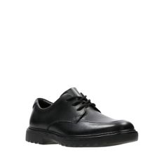 'Asher Grove' Boys Clarks Leather Lace Up Rounded Toe Formal Shoes