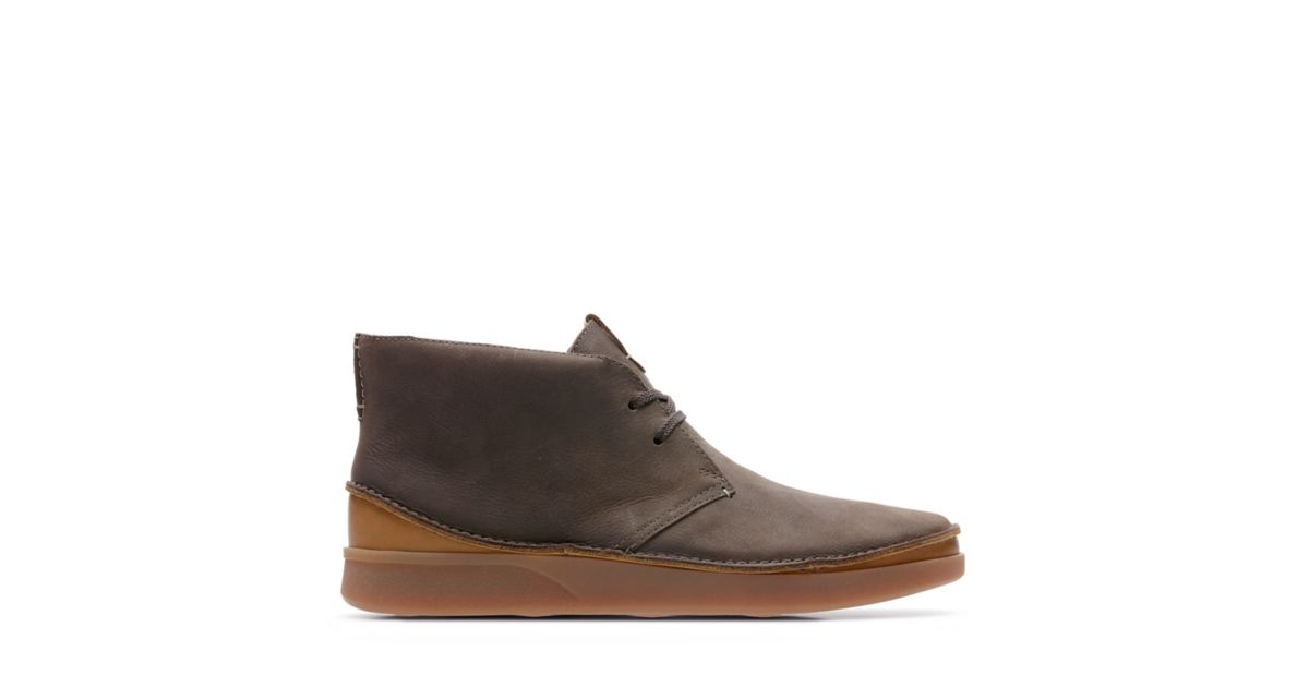 Oakland Rise Dark Brown Leather - Mens Boots - Clarks® Shoes Official ...