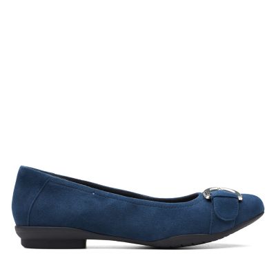 clarks navy suede court shoes