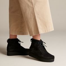 Wallabee Craft Black Nubuck - Clarks Women's Originals - Clarks