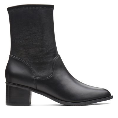 clarks black ladies boots