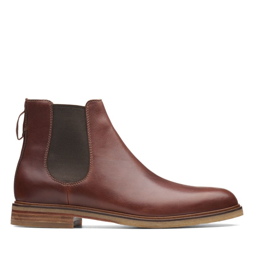 Clarkdale Gobi Mahogany Mens Chelsea Boots Clarks® Shoes Official Site | Clarks