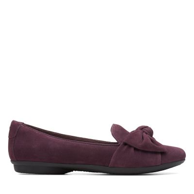 clarks caddy belle aubergine