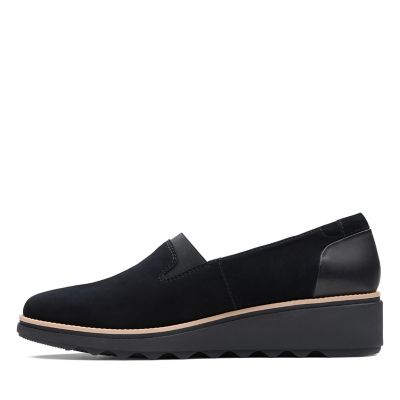 clarks sharon dolly suede wedge loafer