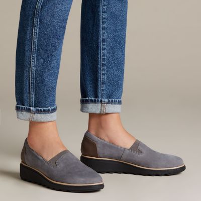 sharon dolly suede wedge loafer