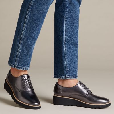 clarks sharon noel black nubuck